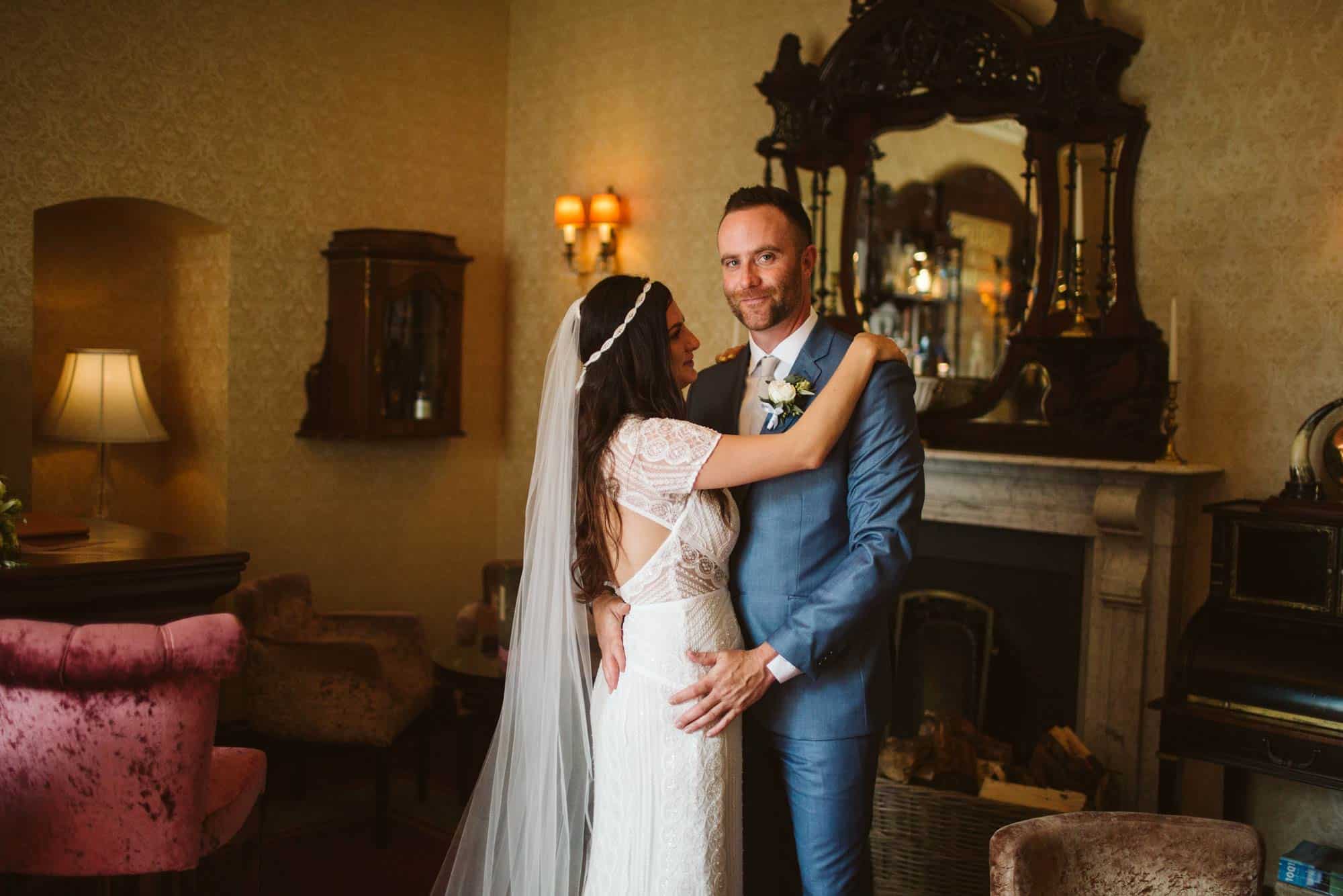 Elopement videographer Ireland, couple holdin each other
