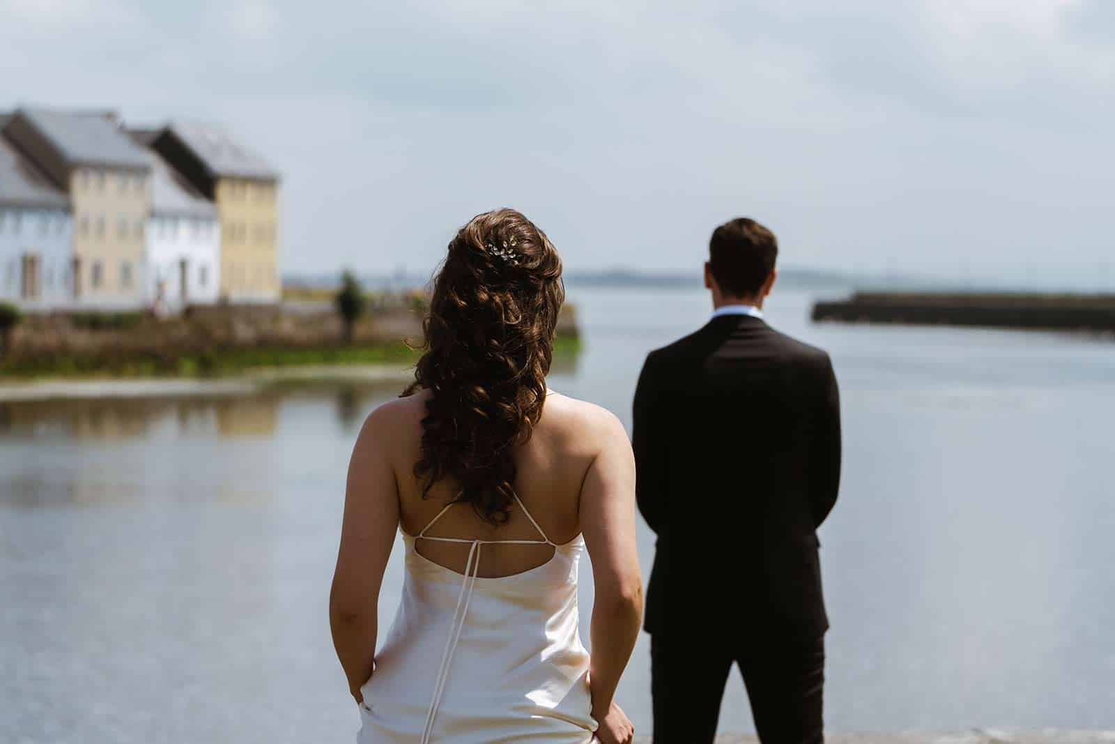 first look in Galway city while eloping in Ireland