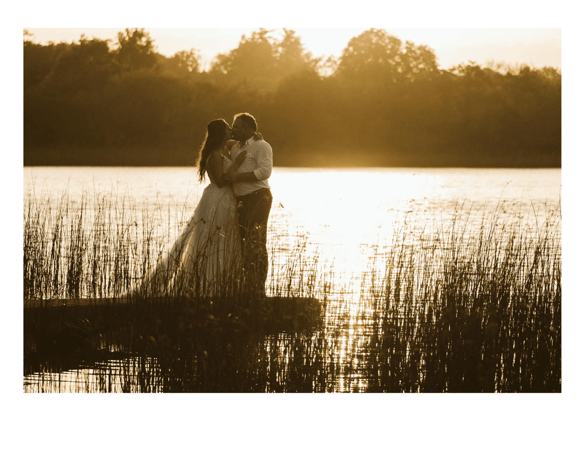 couple by a lake eloping in Ireland