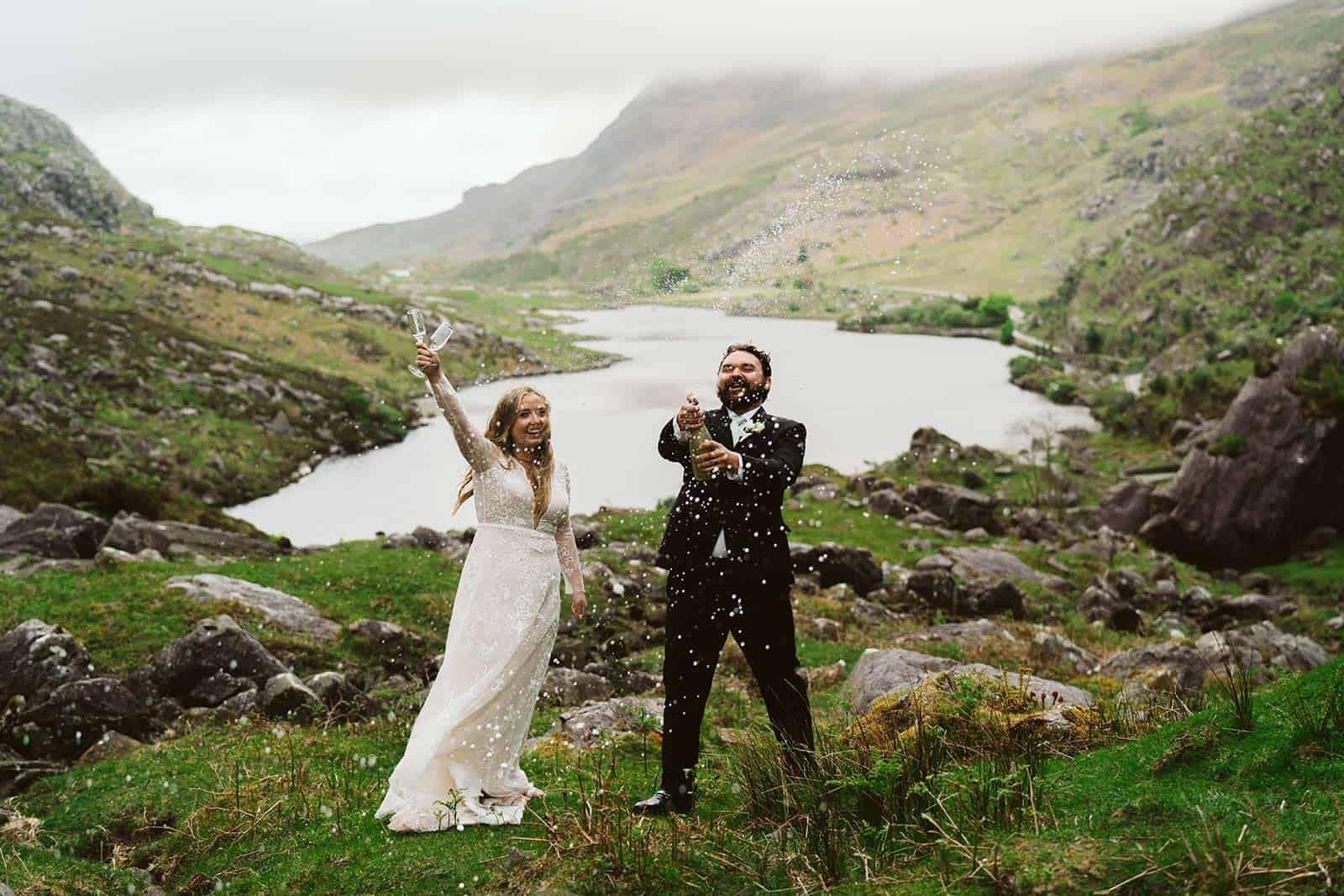 couple in nature eloping in Ireland