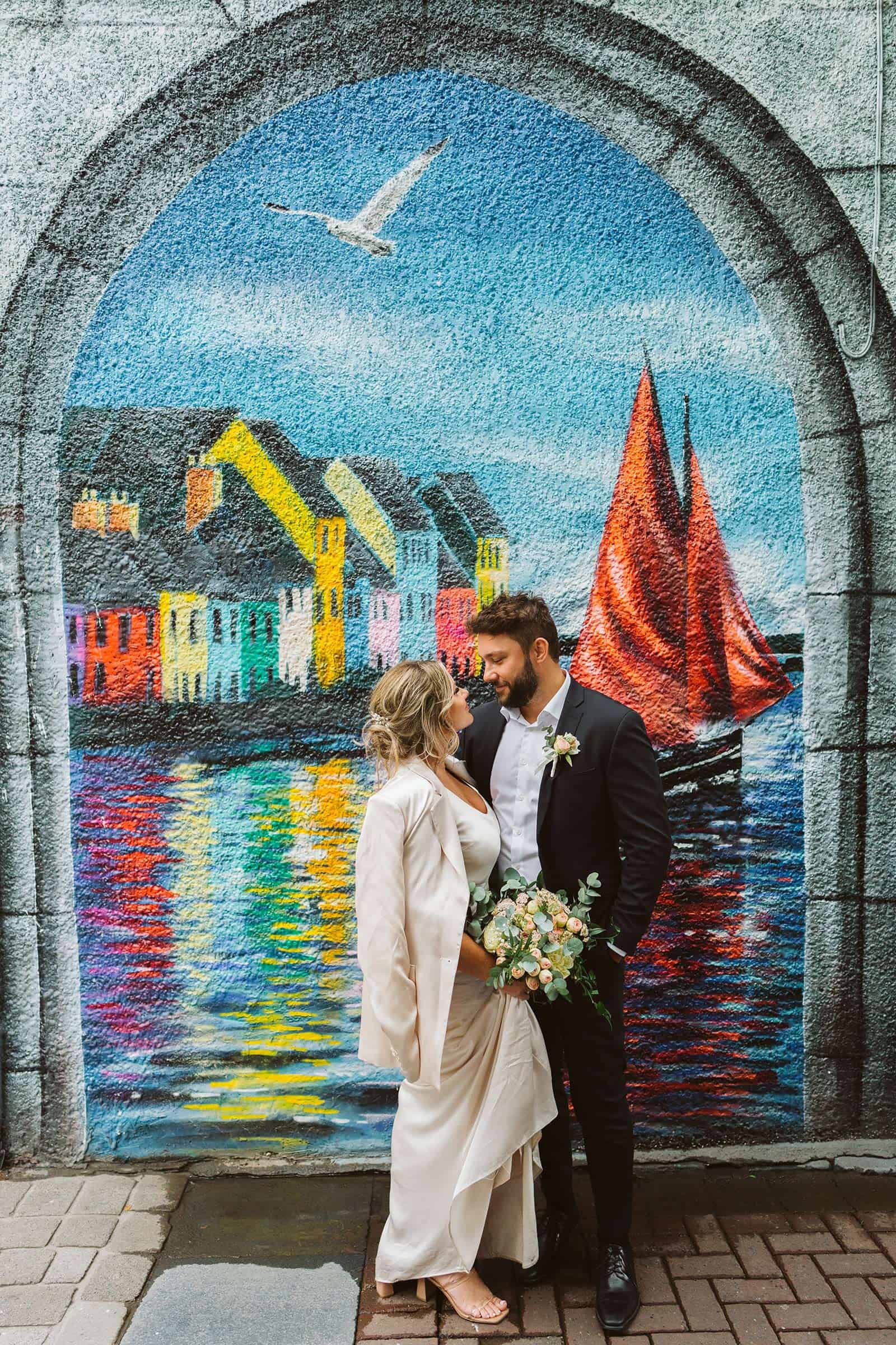couple eloping in Ireland in Galway