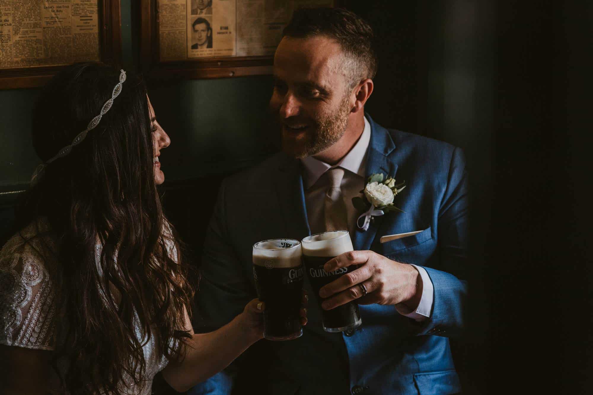 Elopement videographer Ireland, couple cheers