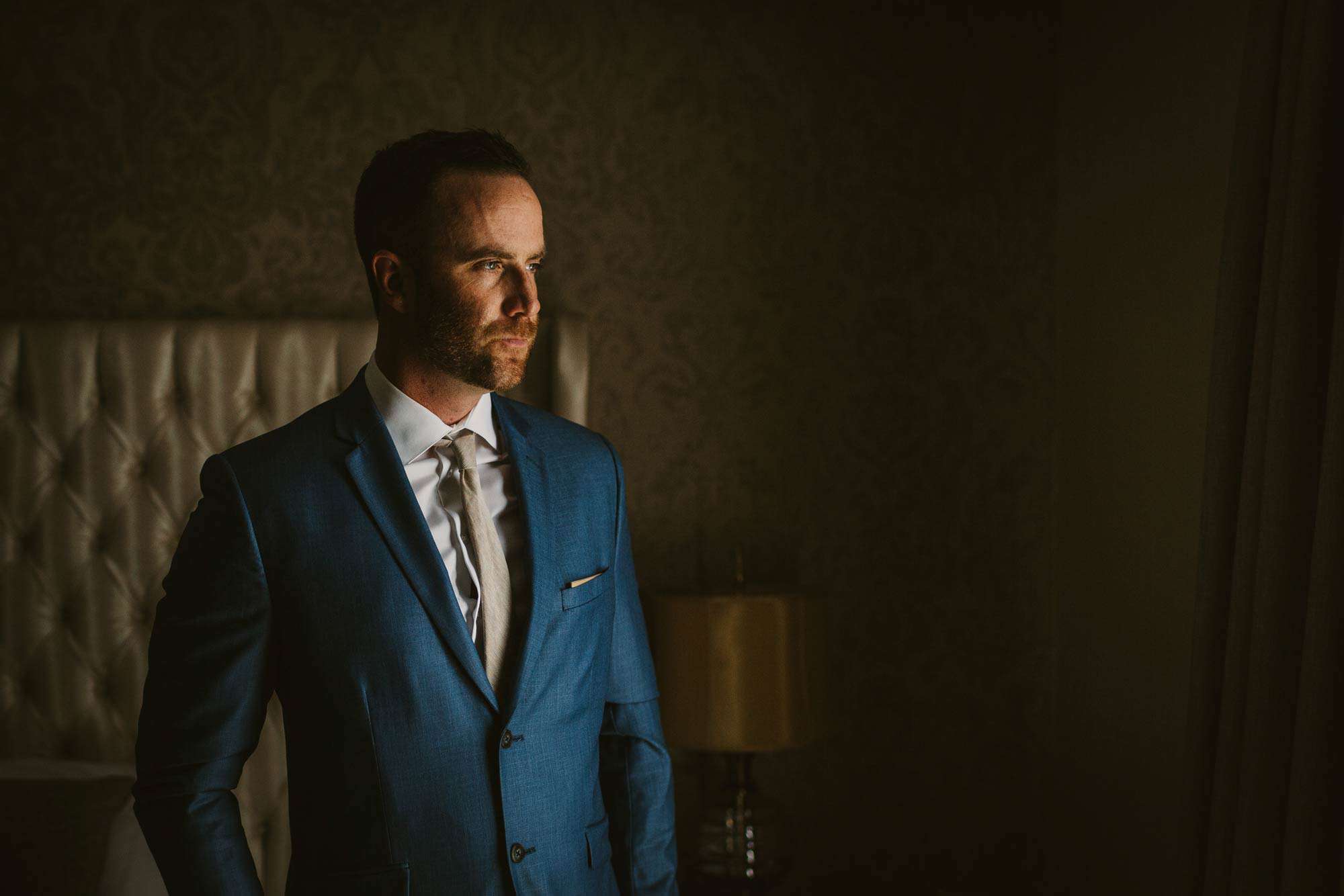 Elopement videographer Ireland, groom portrait